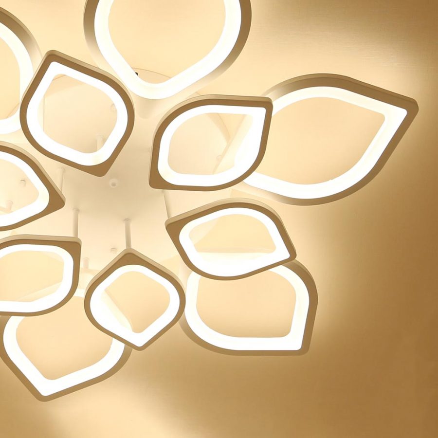 Đèn ốp trần LED mâm tròn 85cm hoa sen 12 cánh Venus 1269/6+6 (120W)
