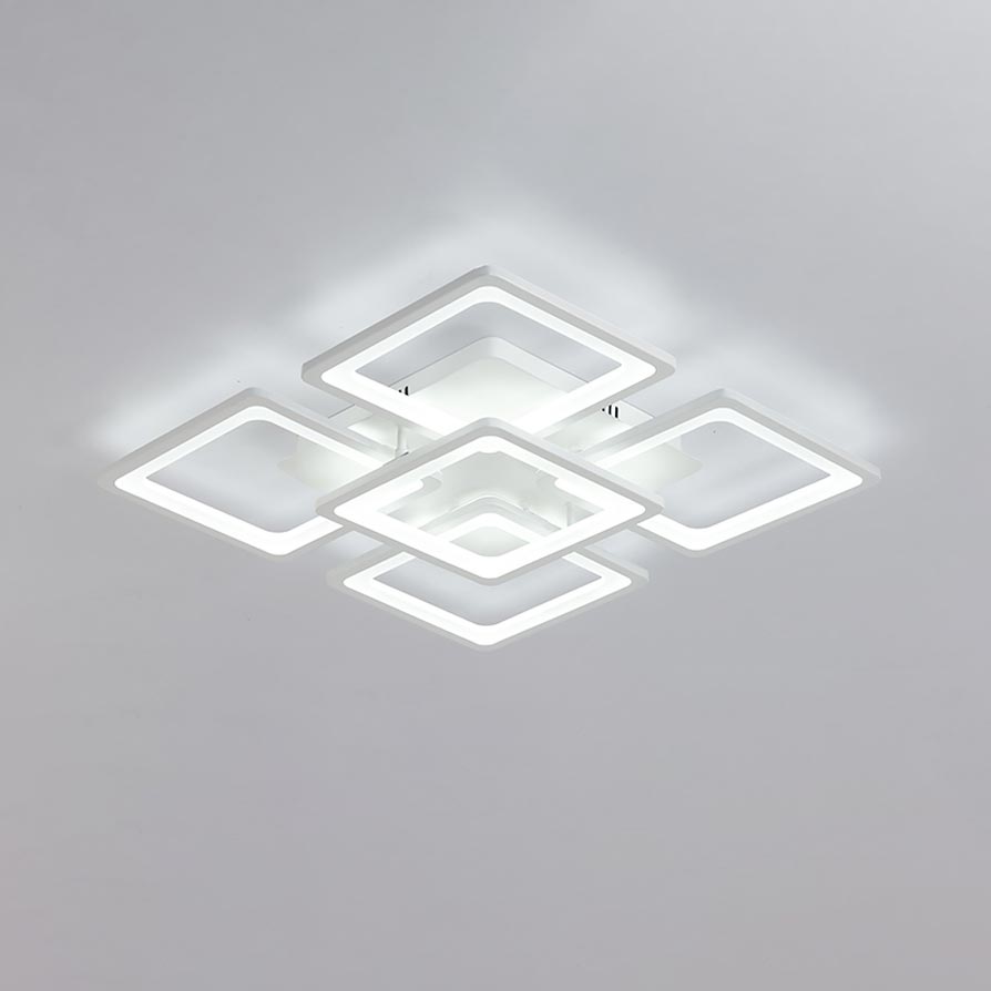 Đèn ốp trần LED 5 ô vuông mâm 550x550 Venus KD6820