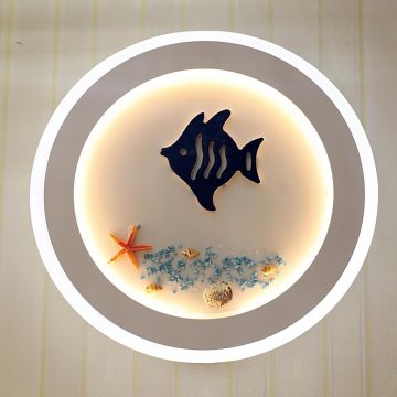 đèn ngủ hình con cá và vỏ sò biển