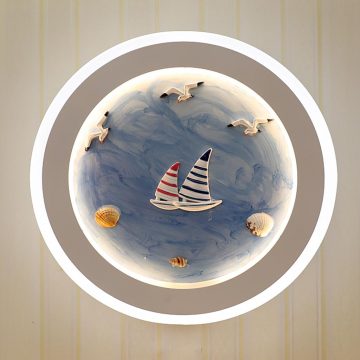 Đèn treo tường LED tròn con tàu và đại dương Venus VR3194/3