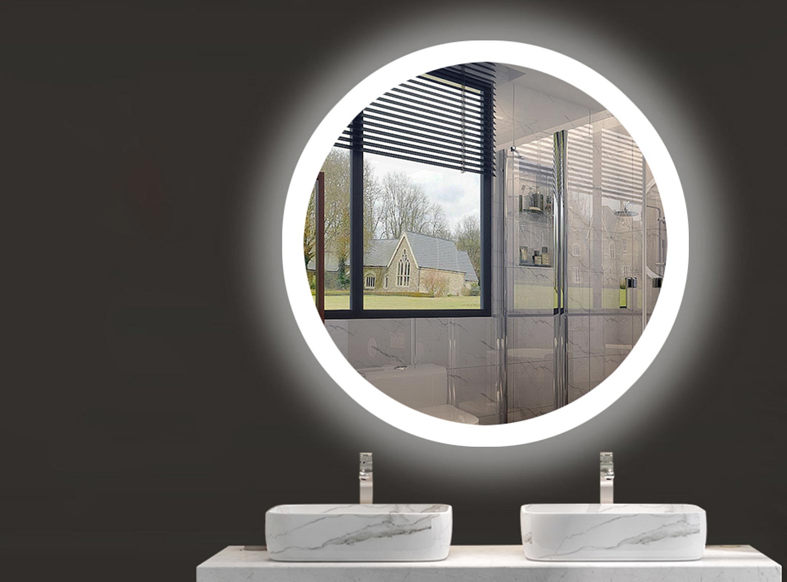 Với đèn trang trí LED soi gương phòng tắm hình tròn khung nhôm chao, bạn sẽ không chỉ có ánh sáng tốt mà còn tạo ra một không gian trang trọng và hiện đại. Với thiết kế độc đáo, ánh sáng tốt và chất lượng bền vững, chiếc đèn này là sự lựa chọn phù hợp để cải thiện không gian phòng tắm của bạn.